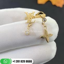 louis vuitton idylle blossom lv ear stud yellow gold and diamond