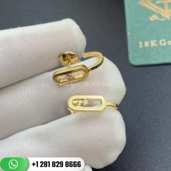 Move Classique mini diamond hoop earrings for women 10050-YG