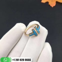 Tiffany T Turquoise Wire Ring in 18k Gold.