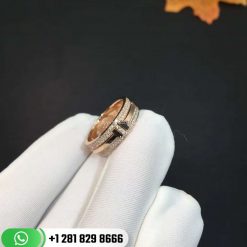 Tiffany T Wide Pavé Diamond Ring in 18k Rose Gold
