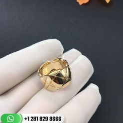Chanel Coco Crush Ring Quilted Motif Large Version 18k Gold