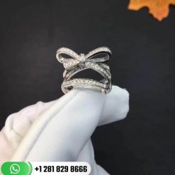 Chanel Ruban Ring 18k White Gold Ref. J11142