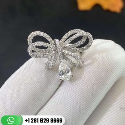 Chanel Ruban Ring - J4543 18k White Gold Whit Diamonds