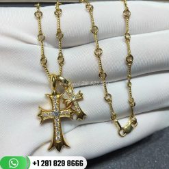 Chrome Hearts 18k Gold Paved Diamond Cross