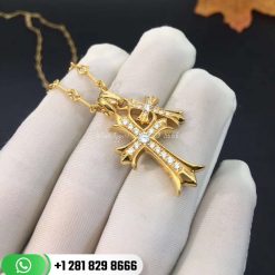 Chrome Hearts 18k Gold Paved Diamond Cross
