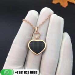 Chopard Happy Hearts Pendant Diamond & Onyx 797482-5201