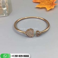 Chopard Happy Hearts Bangle 18k Gold Diamonds @857482-5900