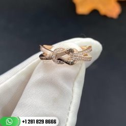 Fred Chance Infinie Ring Small Model 18k Pink Gold and Diamonds - 4B0882 | Custom Jewelry