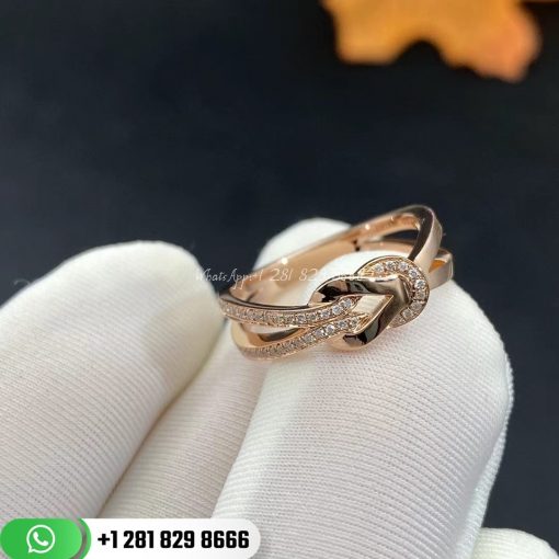 Fred Chance Infinie Ring Small Model 18k Pink Gold and Diamonds - 4B0882