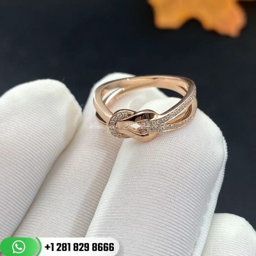Fred Chance Infinie Ring Small Model 18k Pink Gold and Diamonds - 4B0882