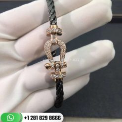 Fred Force 10 Bracelet 18k Pink Gold and Diamonds Medium Model -0B0074-6B0282