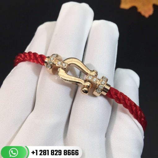 Fred Force 10 Bracelet 18k Pink Gold and Diamonds Medium Model -0B0073-6B1033