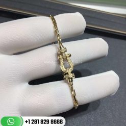 Fred Force 10 Bracelet 18k Yellow Gold and Diamonds Medium Model -0B0071