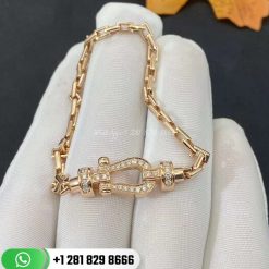 Fred Force 10 Bracelet 18k Pink Gold and Diamonds Medium Model -0B0071