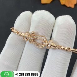 Fred Force 10 Bracelet 18k Pink Gold and Diamonds Medium Model -0B0071