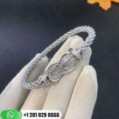 Fred Chance Infinie Bracelet 18k White Gold and Diamonds Large Model -0B0103-6B0111