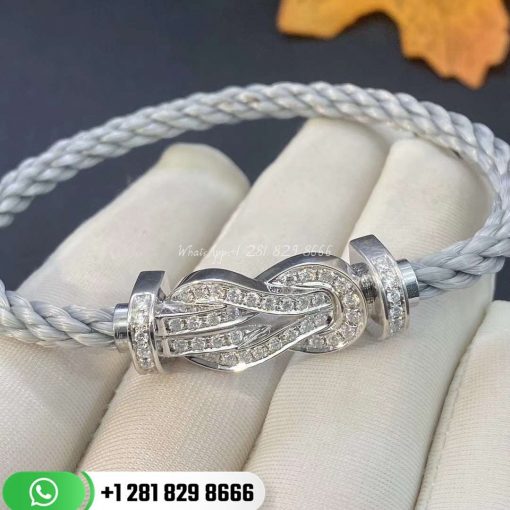 Fred Chance Infinie Bracelet 18k White Gold and Diamonds Large Model -0B0103-6B0111