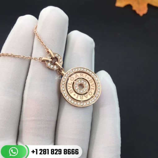 Roman Lucky Turntable Necklace in 18K Gold with Diamonds. 17.71″ (45 cm) long.