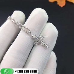 REF . 354038 Croce pendant small in 18 kt white gold and pavé diamonds (0.32 ct).