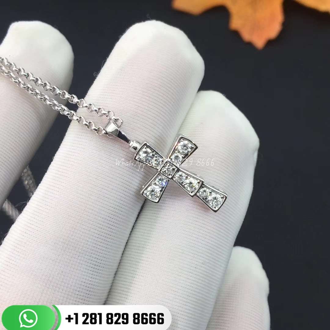 bvlgari_croce_pendant_in_18k_white_gold_and_pavé_diamonds_ (4) REF . 354038 Croce pendant small in 18 kt white gold and pavé diamonds (0.32 ct).