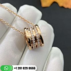 REF . 355060 B.zero1 Design Legend necklace with 18 kt rose gold pendant set with pavé diamonds (0.20 ct) on the spiral and 18 kt rose gold chain.