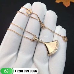 Bvlgari Divas' Dream Necklace in 18K Yellow Gold with Pavé Diamonds