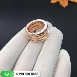 Bvlgari B.zero1 Xxth Anniversary Five-band Ring in 18K Rose Gold