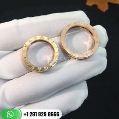 REF . 342872 B.zero1 one-band ring in 18 kt rose gold, set with pavé diamonds on the spiral.