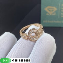 Bvlgari BVLGARI 18k Gold Ring Set with Pavé Diamonds