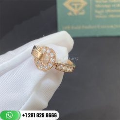 Bvlgari BVLGARI 18k Gold Ring Set with Pavé Diamonds