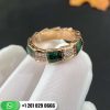 Bvlgari Serpenti Thin Ring Set with Malachite Elements and Pavé Diamonds