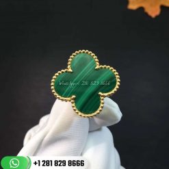 Van Cleef & Arpels Magic Alhambra Ring Yellow Gold Malachite