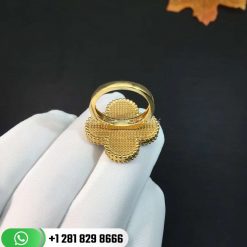 VCARO3AV00 Magic Alhambra ring, yellow gold, malachite.