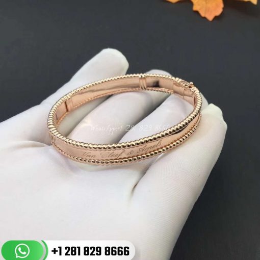 VCARP3K700 Perlée signature bracelet, rose gold, medium model