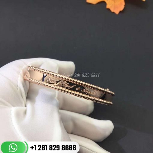 VCARP3K700 Perlée signature bracelet, rose gold, medium model