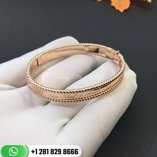 VCARP3K700 Perlée signature bracelet, rose gold, medium model