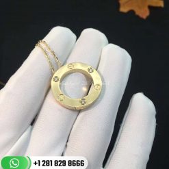 Cartier Love Necklace 3 Diamonds 18k Gold -B7014500