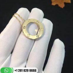 Cartier Love Necklace 3 Diamonds 18k Gold -B7014500