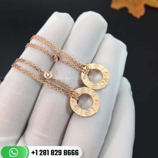 Cartier Love Necklace 2 Diamonds 18k Gold -B7224509
