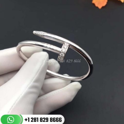 Cartier Juste Un Clou Bracelet White Gold Diamonds B6048717 (2)