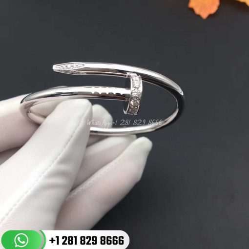 Cartier Juste Un Clou Bracelet White Gold Diamonds B6048717 (5)