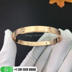 Cartier Love Bracelet 4 Diamonds Pink Gold Diamonds - B6036017