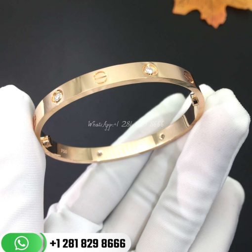 Cartier Love Bracelet 4 Diamonds Pink Gold Diamonds - B6036017