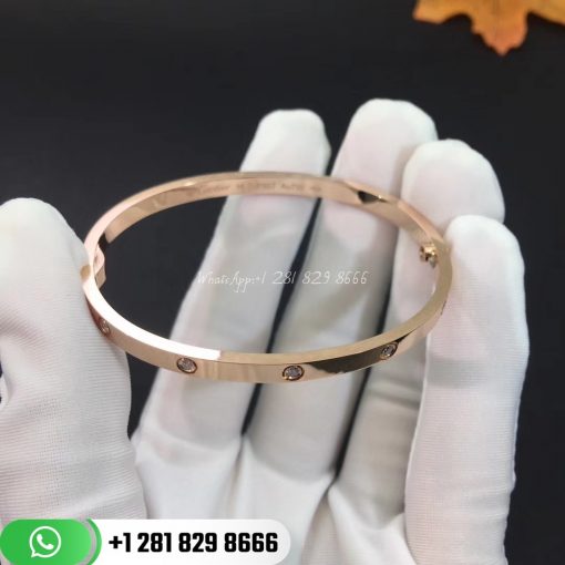 Cartier Love Bracelet, Small Model 10 Diamonds Pink Gold - B6047917