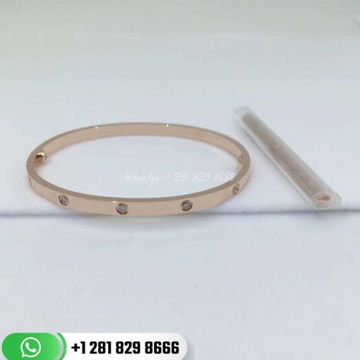 Cartier Love Bracelet, Small Model 10 Diamonds Pink Gold - B6047917