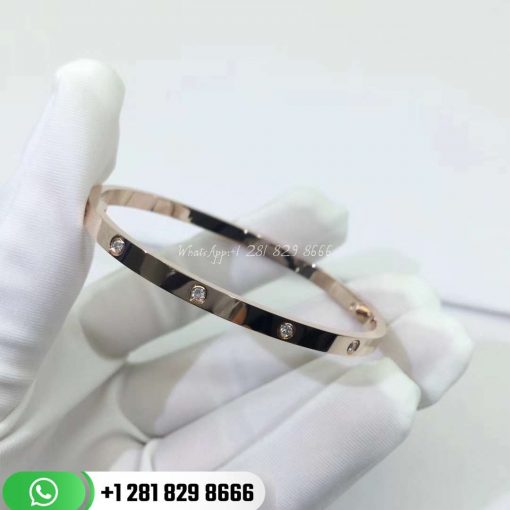 Cartier Love Bracelet, Small Model 10 Diamonds Pink Gold - B6047917