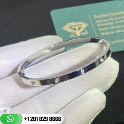 Cartier Love Bracelet Small Model 10 Diamonds White Gold -B6048017