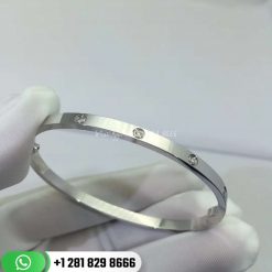 Cartier Love Bracelet, Small Model 10 Diamonds White Gold -B6048017