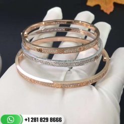Cartier Love Bracelet Small Model PavÉ Pink Gold Diamonds -N6710717