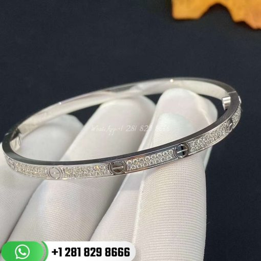 Cartier Love Bracelet Small Model PavÉ White Gold Diamonds -N6710817